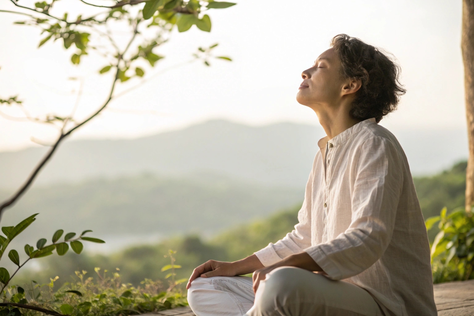 A serene, peaceful meditation session