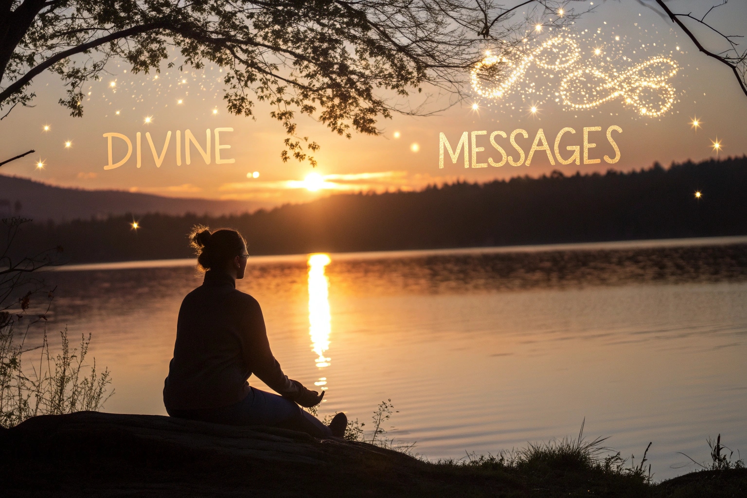 Meditation by the lake with divine messages